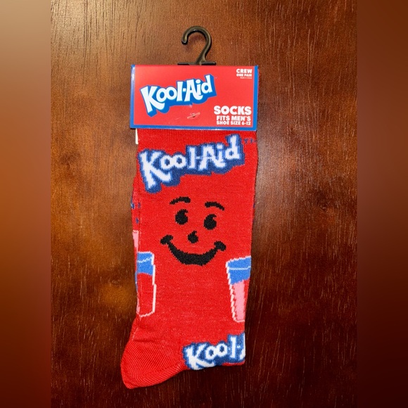 KOOL-AID NOVELTY CREW SOCKS NWT MEN’S SHOE SIZE 6-12 - Picture 1 of 2